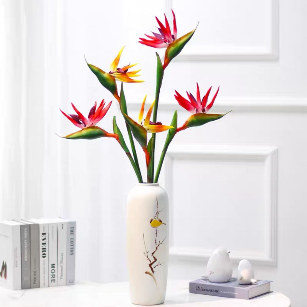 Bird Paradise Strelitzia - Plantes artificielles décoratives à longue tige,