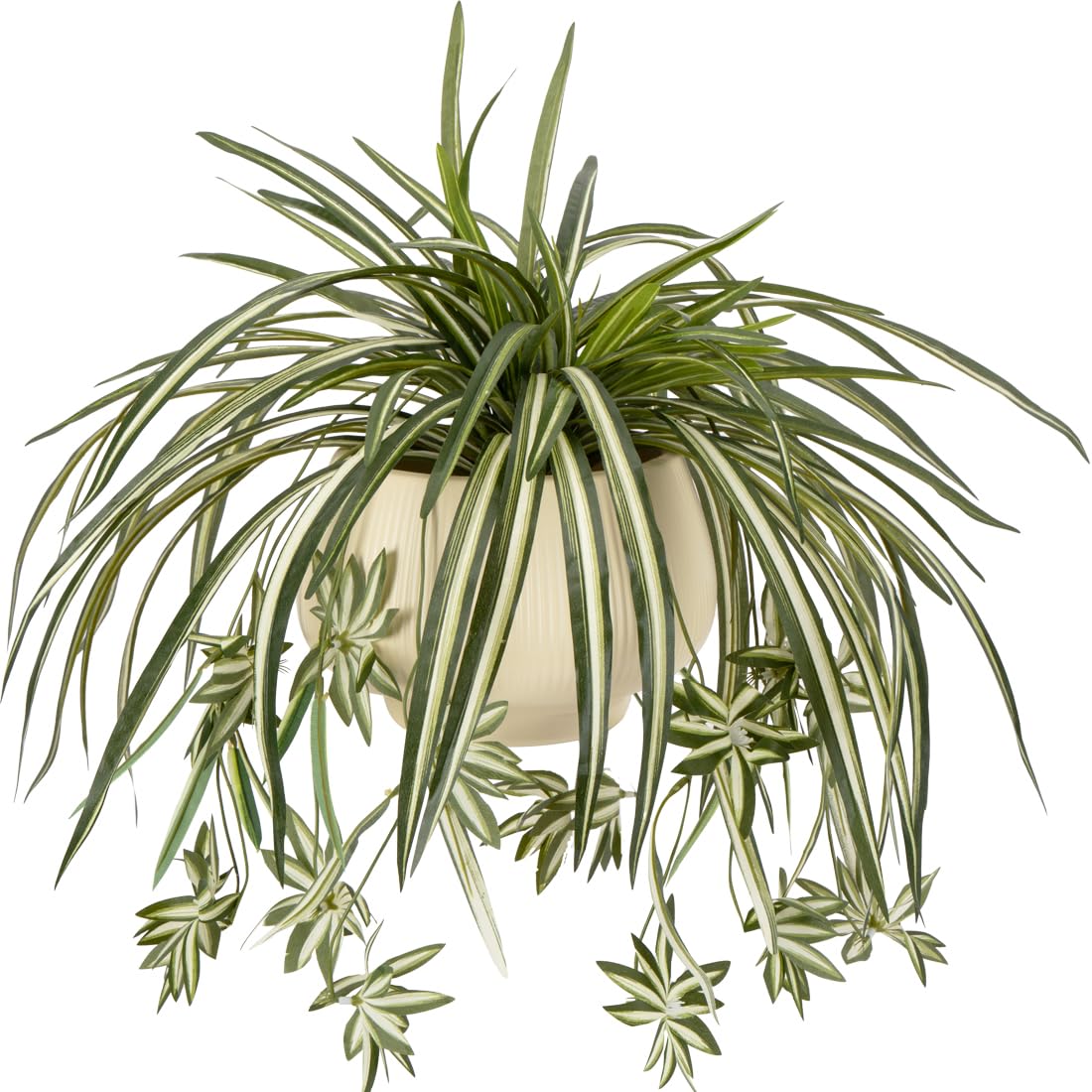 Spider Plant Hanging - 4 plantes artificielles suspendues en forme