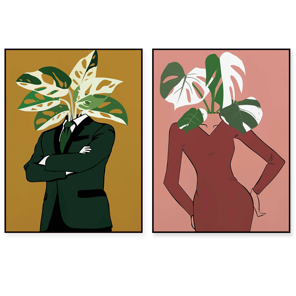 Monstera Adansonii - Monstera Albo dans une affiche de