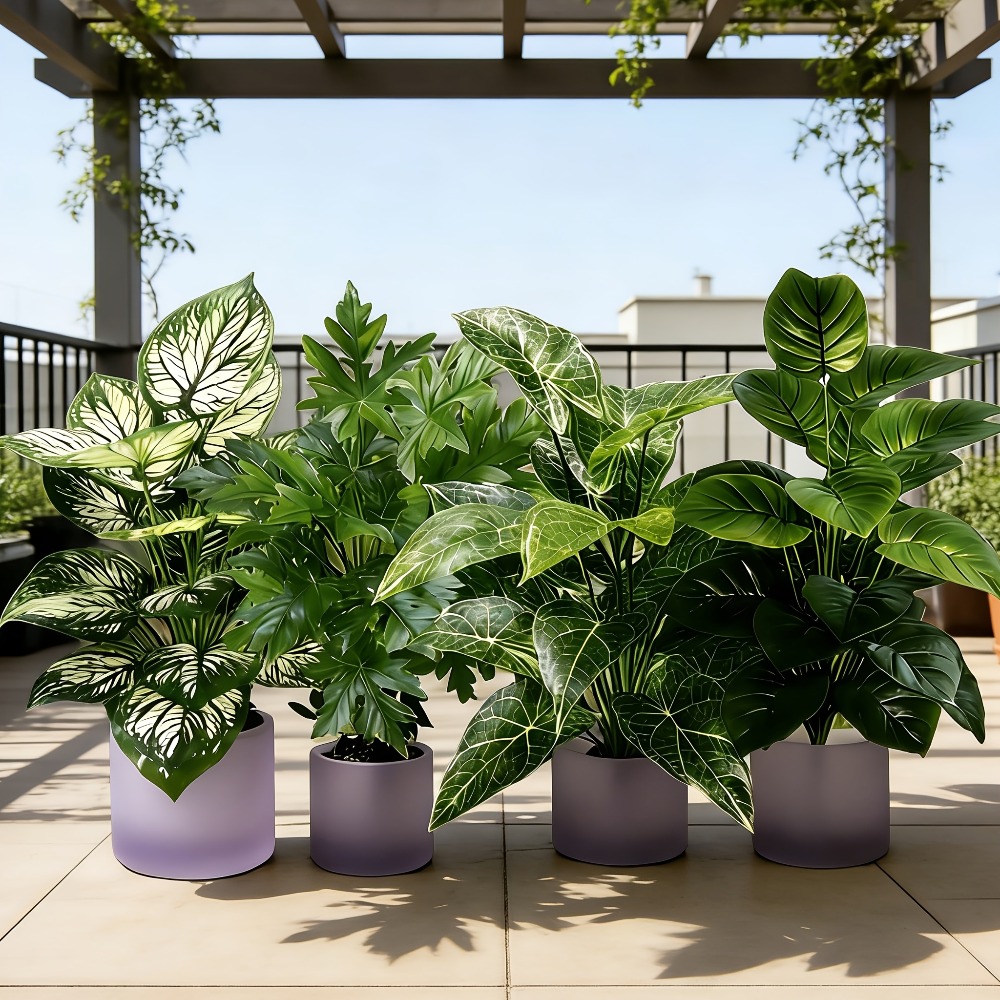 Lot de 4 plantes artificielles - Dracaena Marginata avis et prix